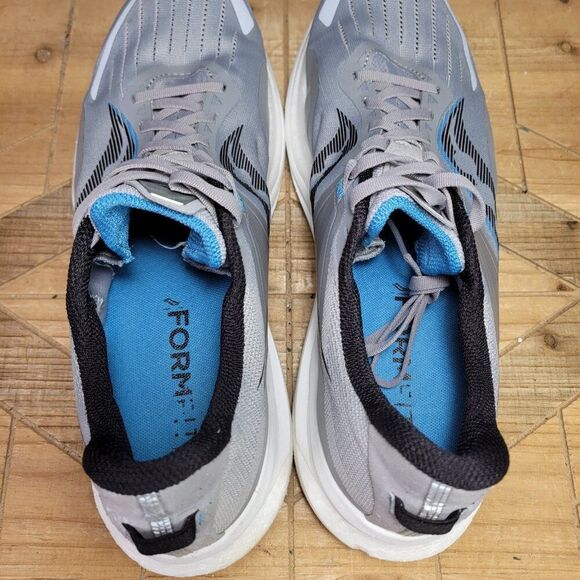 Saucony Tempus Mens 13 Running Athletic Shoes Sneaker Mesh, Concrete/Indigo - Picture 10 of 11